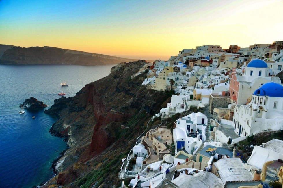 Aspaki sunset view in Santorini