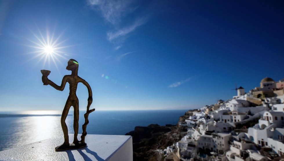 Santorini castle view