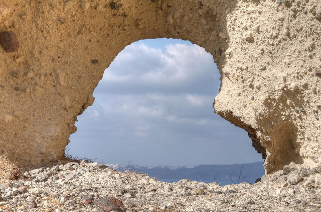 Heart Rock of Santorini