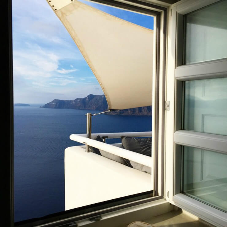 Santorini hotel view