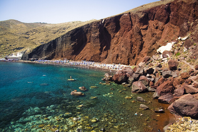 Red Beach in Santorini