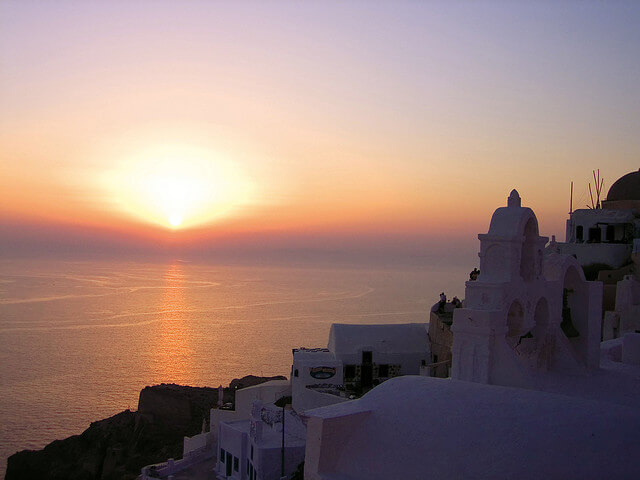 Oia sunset in Santorini