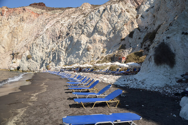 White Beach in Santorini